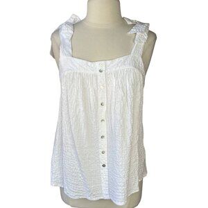 Jane Delancey Shirt‎ Sleeveless Blouse Small White New Cami
